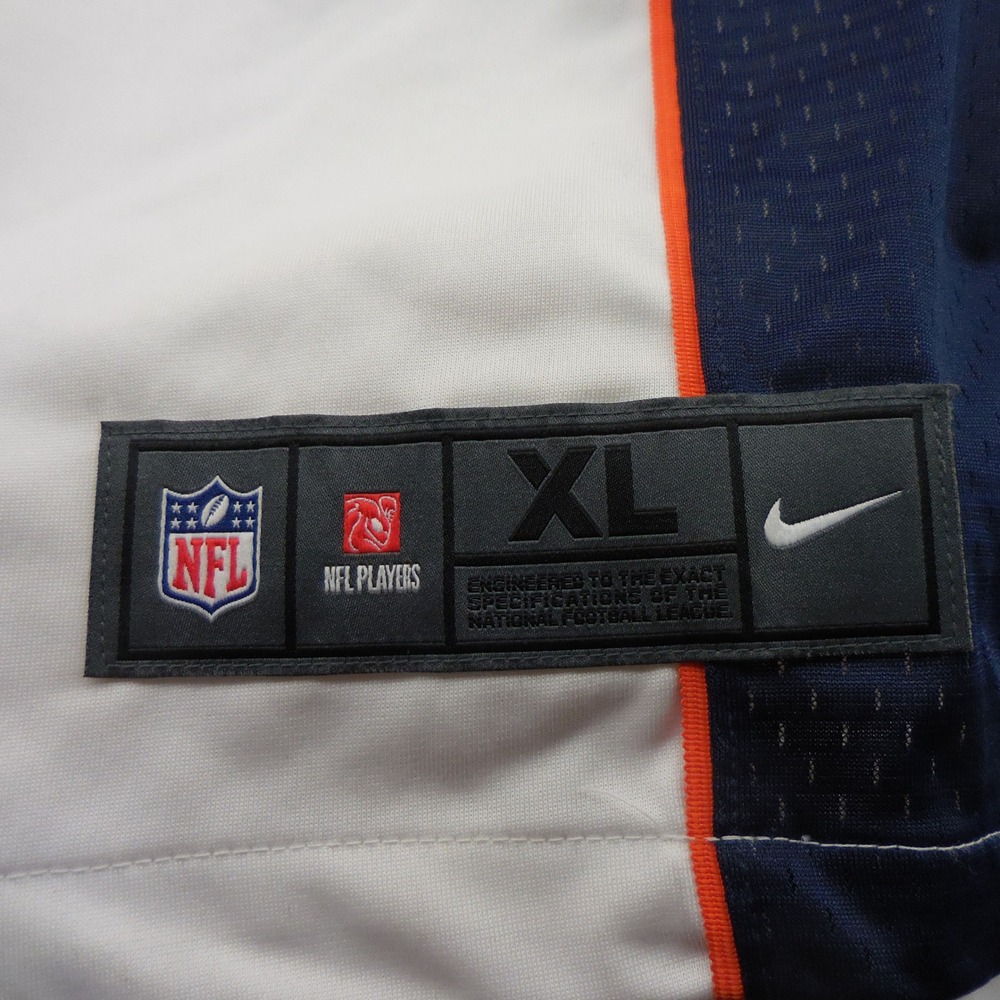 Nike Denver Broncos Javonte Williams 33 NFL Jersey Mens XL White Navy Orange - Picture 4 of 5